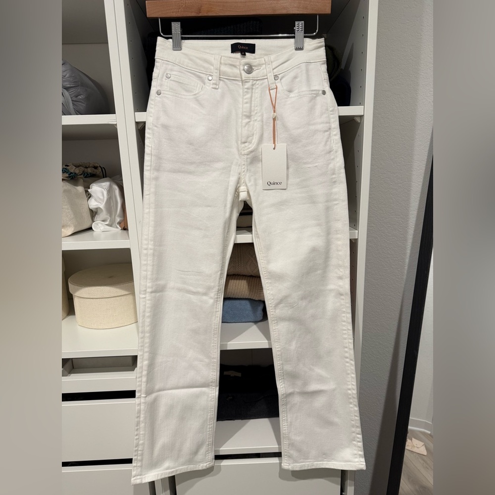 NWT Quince Bella stretch straight jeans size 25 inseam 26